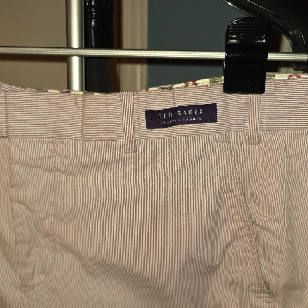 Ted Baker Men's Striped Tan Pants